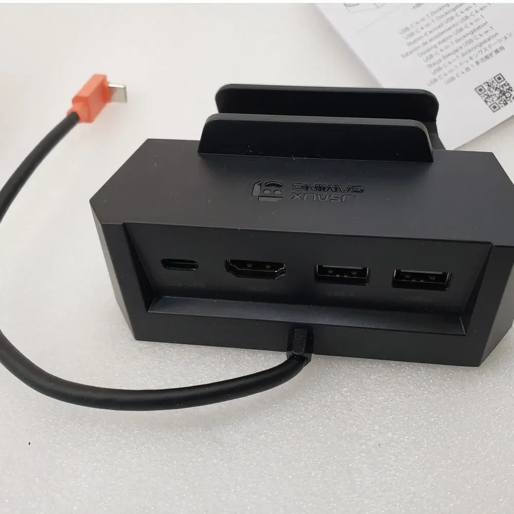 JSAUX 4-in-1 USB-C Docking Station Hub - 100W PD, HDMI, USB 2.0 (Black, HB0503)